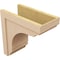 Ekena Millwork 11"W x 22"D x 22"H Classic Warren Rough Cedar Woodgrain TimberThane Corbel, Primed Tan CORUR11X22X22WARRCPR - alternate 2